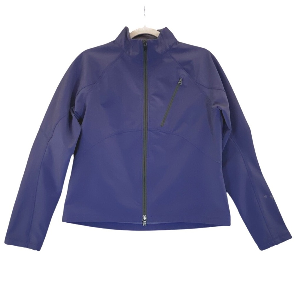 IBEX Climawool Cirrus Full Zip Softshell‎ Jacket Women's Sz M Purple Periwinkle